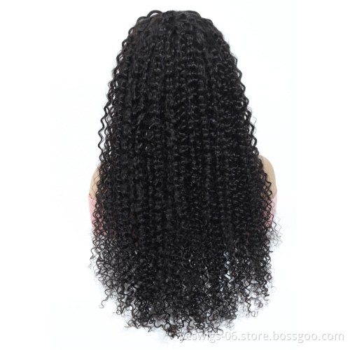 Cheap Hair Wig Natural Curly Full Lace Cuticle Aligned Virgin Indian Human Raw Hair Free Sample Wig Pre Plucked Kinky Curly Wigs